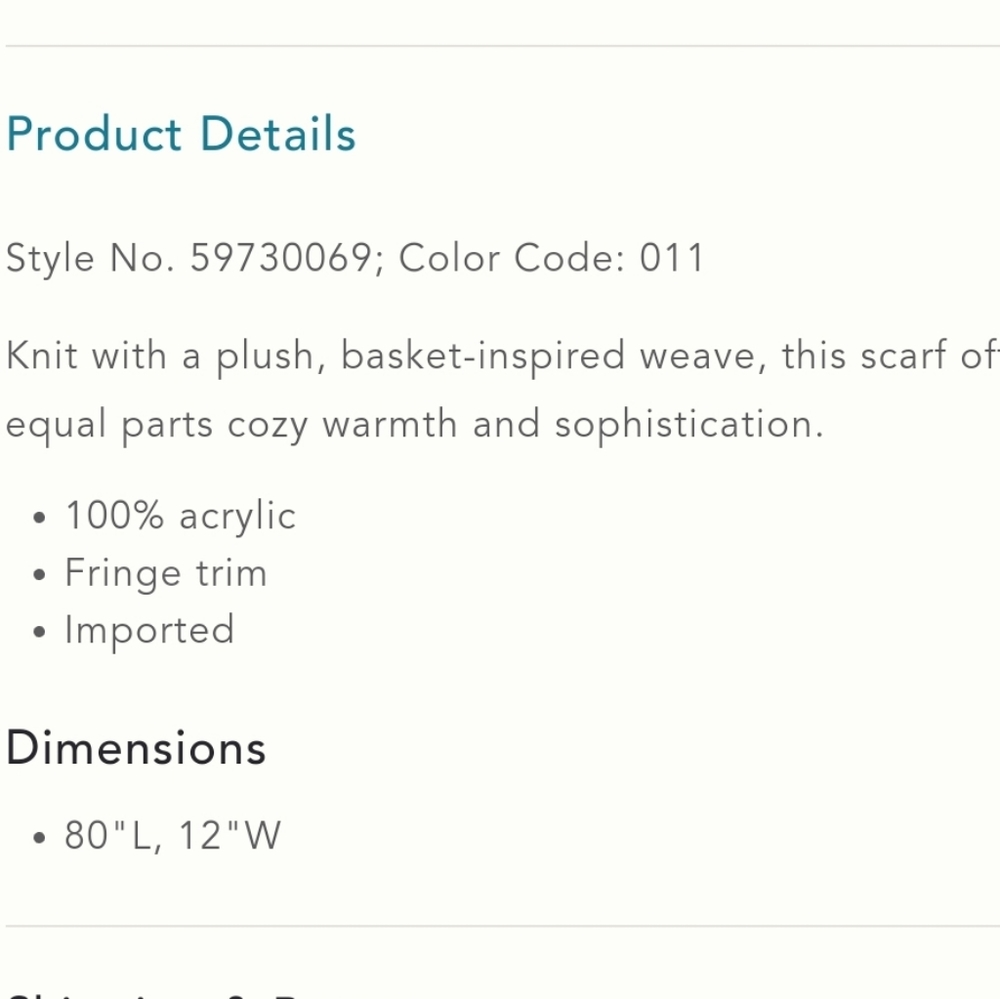 Anthropologie Ashleigh Basketwoven Scarf - Picture 3 of 7